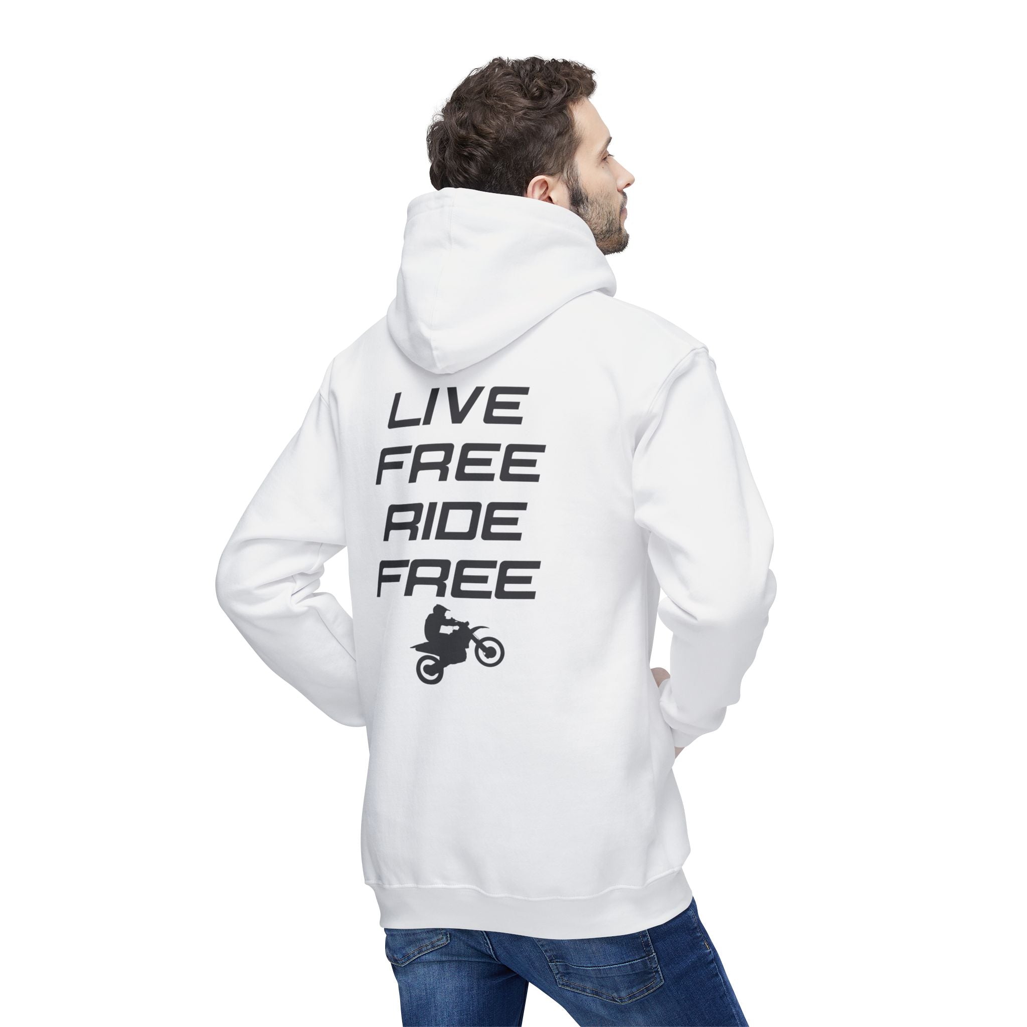 Heavy Supermoto Hoodie, Live Free Ride Free