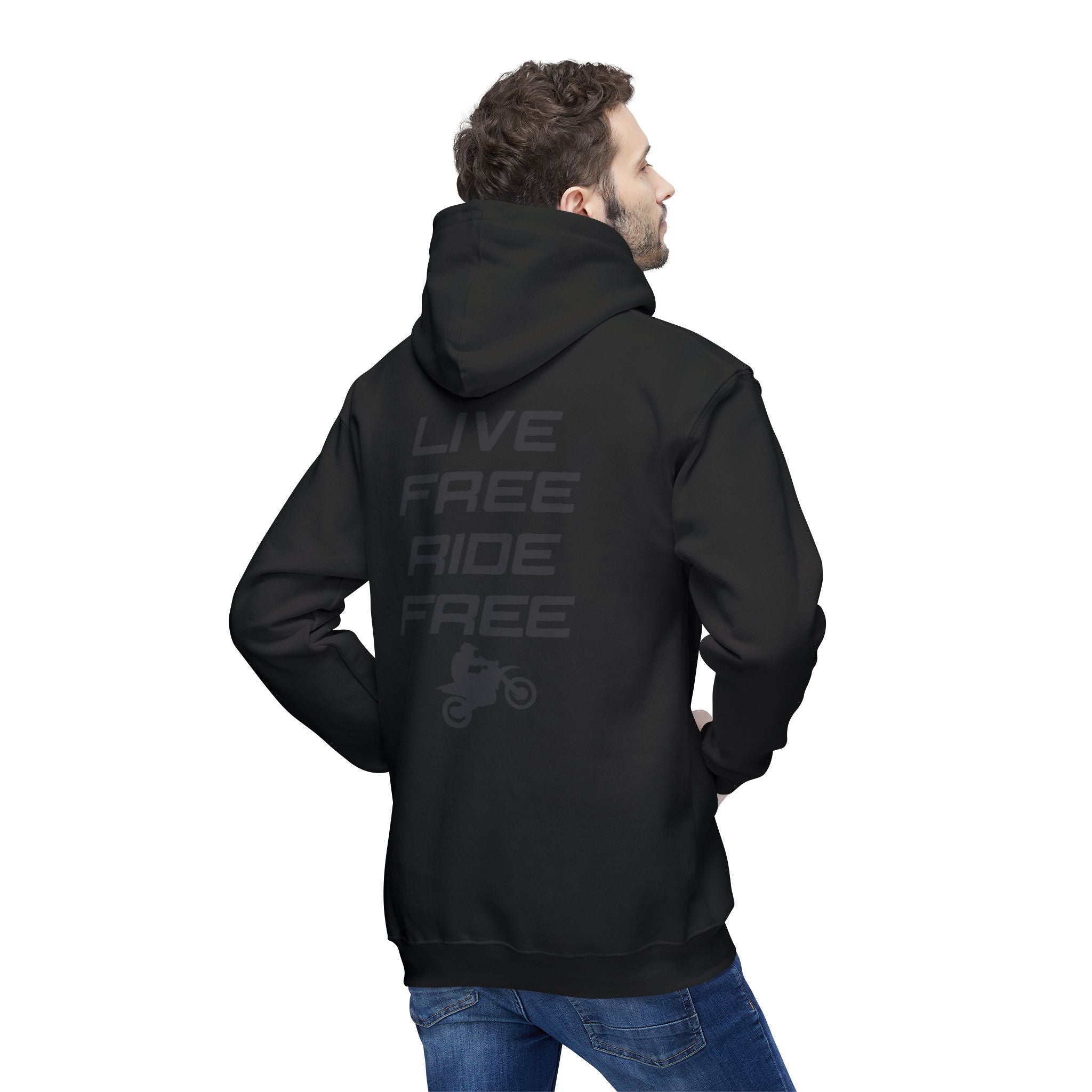 Heavy Supermoto Hoodie, Live Free Ride Free