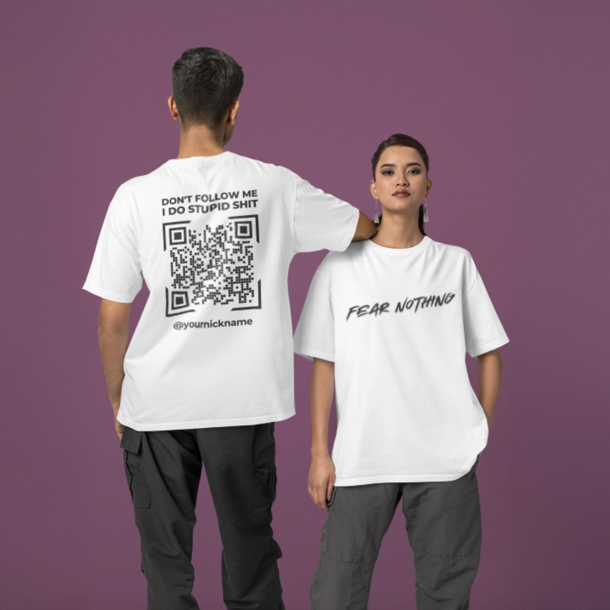 Custom Unisex Heavy Oversized T-shirt, Riders Fear Nothing